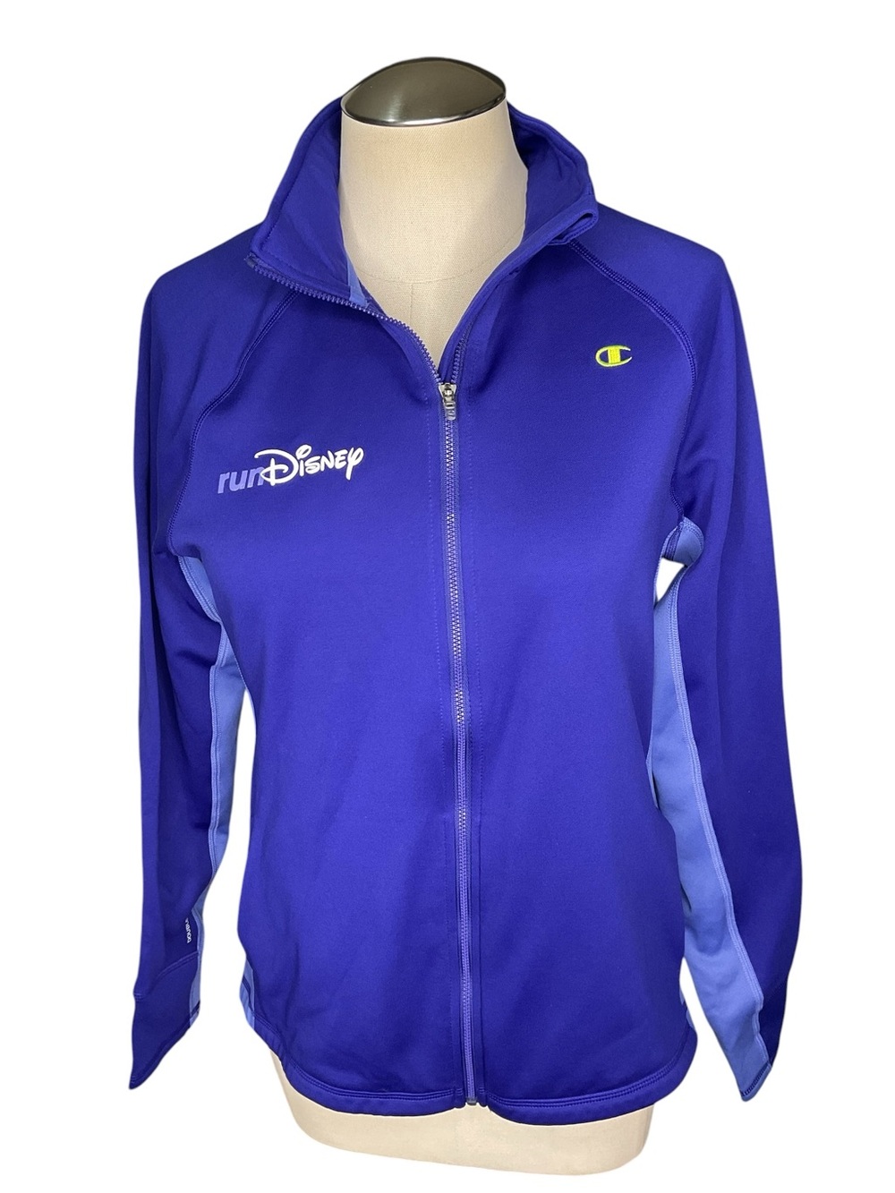 Champion Double Dry RunDisney Full Zip Athletic Jacket Purple Women's Large